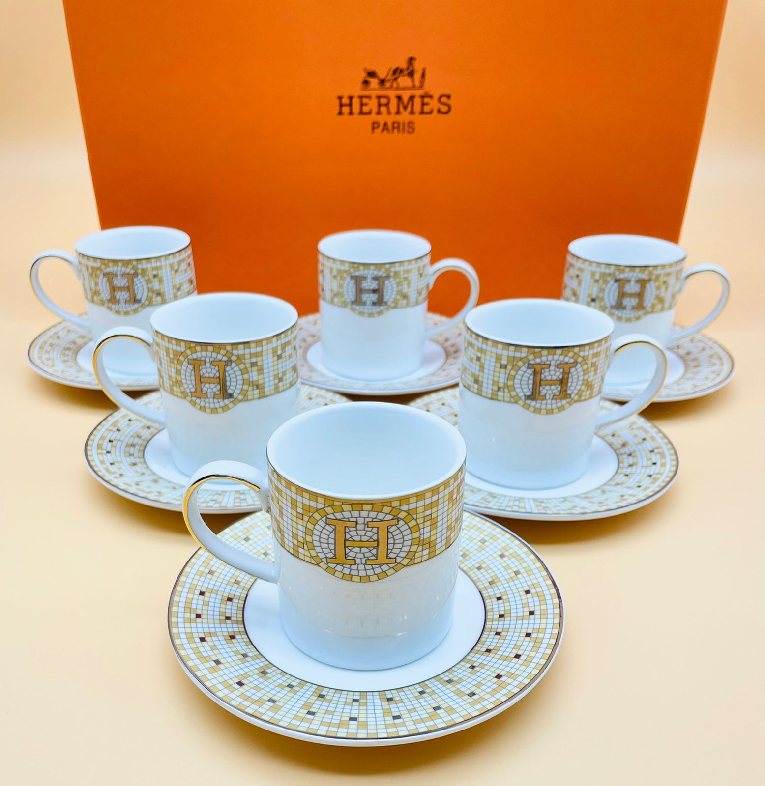 Hermes Turkish coffee set of 6